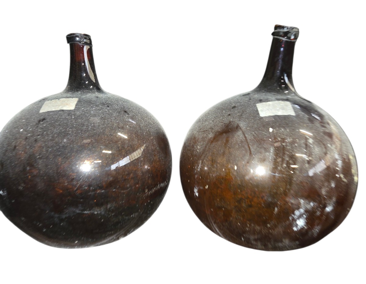 2 dame Jeanne ambrée du 19eme servant a mettre du Kirsch 