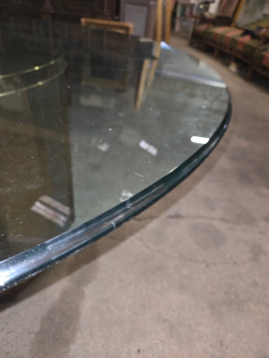  Brass Dining Table By Bernard Rohne For Mastercraft-photo-4