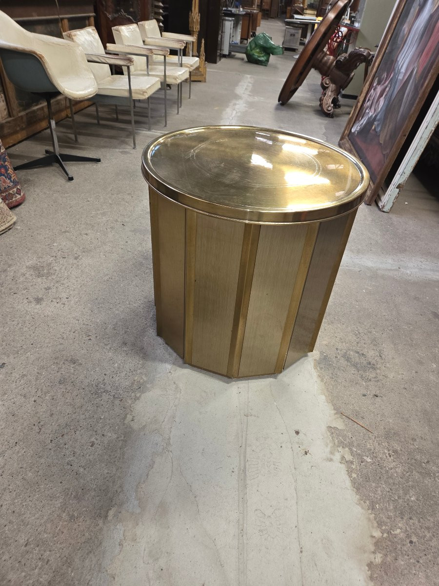  Brass Dining Table By Bernard Rohne For Mastercraft-photo-6