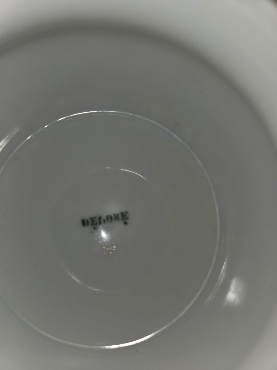 Paire de lampes en porcelaine sur socle fin 19eme Deloze-photo-6