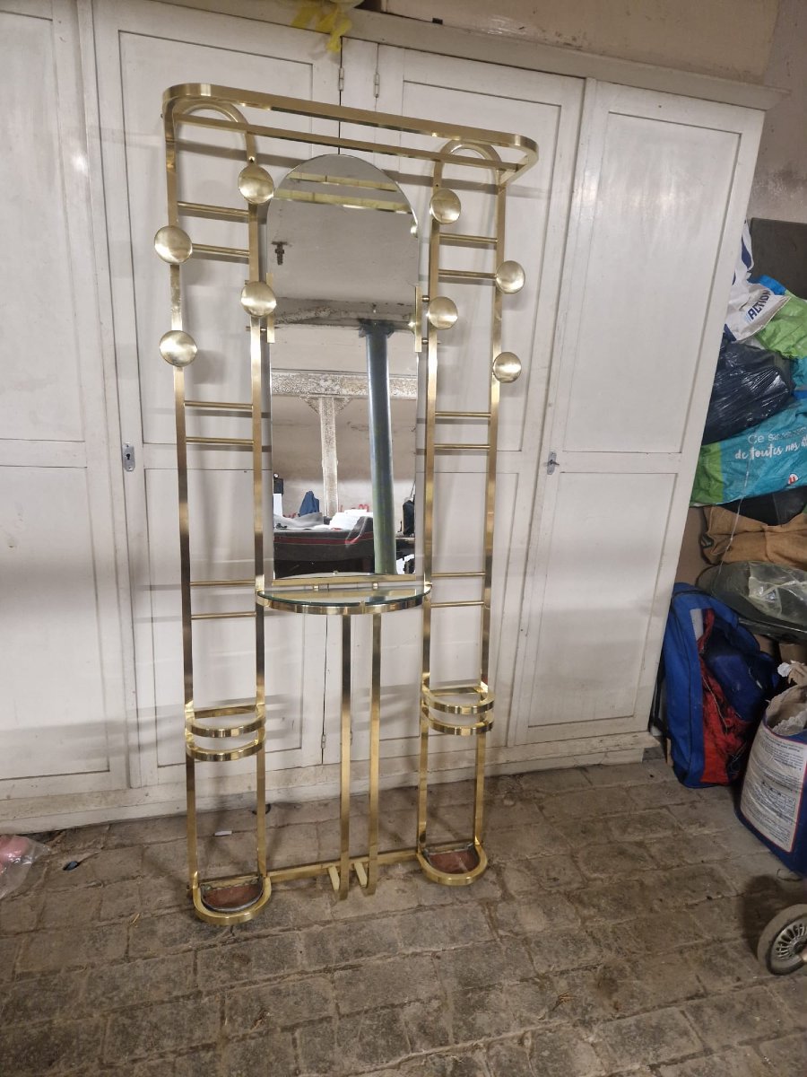 Art Deco Brass Locker From A Former Private Mansion In Nancy-photo-3