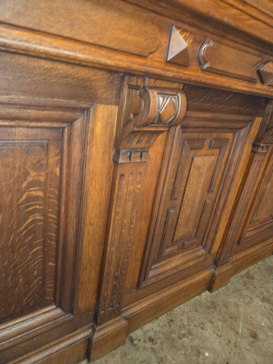 Oak Pharmacy Counter From The Second Half Of The 19th Century -photo-3