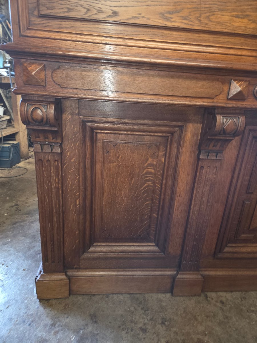 Oak Pharmacy Counter From The Second Half Of The 19th Century -photo-4