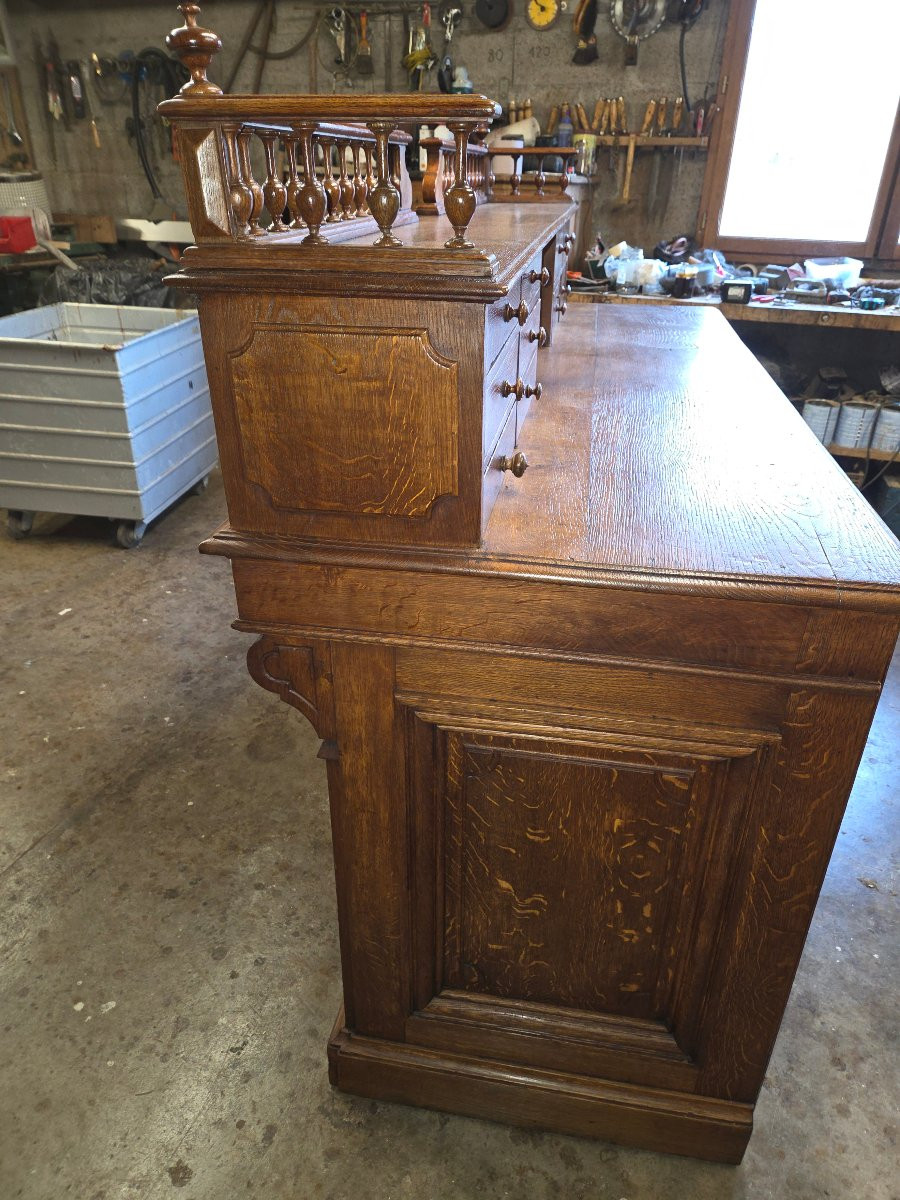 Oak Pharmacy Counter From The Second Half Of The 19th Century -photo-7