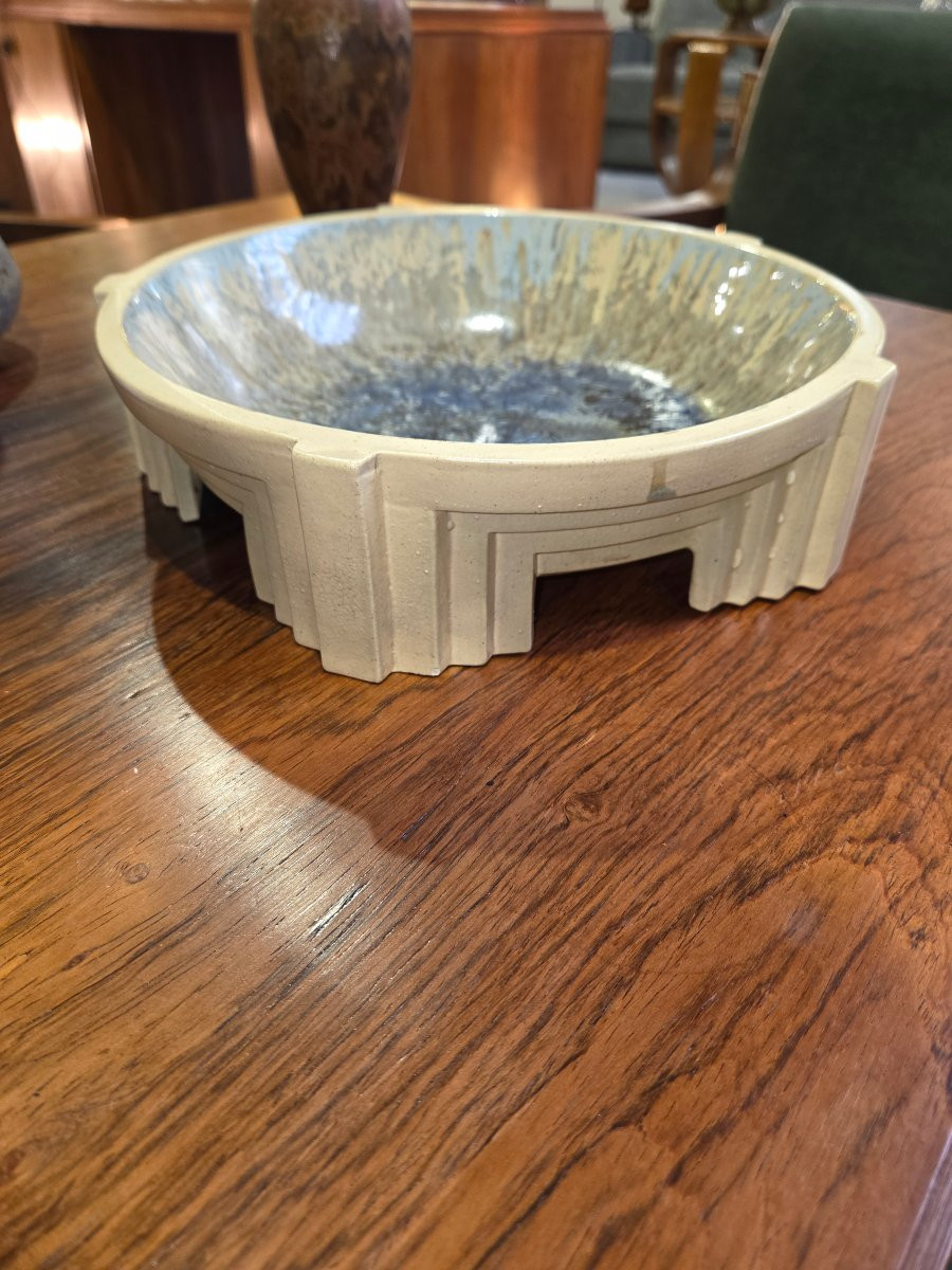 Coupe en grès art deco par Joseph et Pierre Mougin1898 /1950) -photo-3