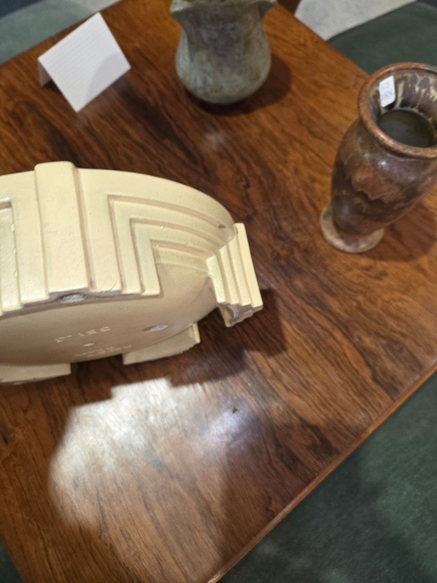 Coupe en grès art deco par Joseph et Pierre Mougin1898 /1950) -photo-4