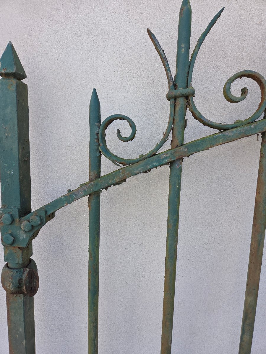Grand portail en fer forgé fin 19eme-photo-6