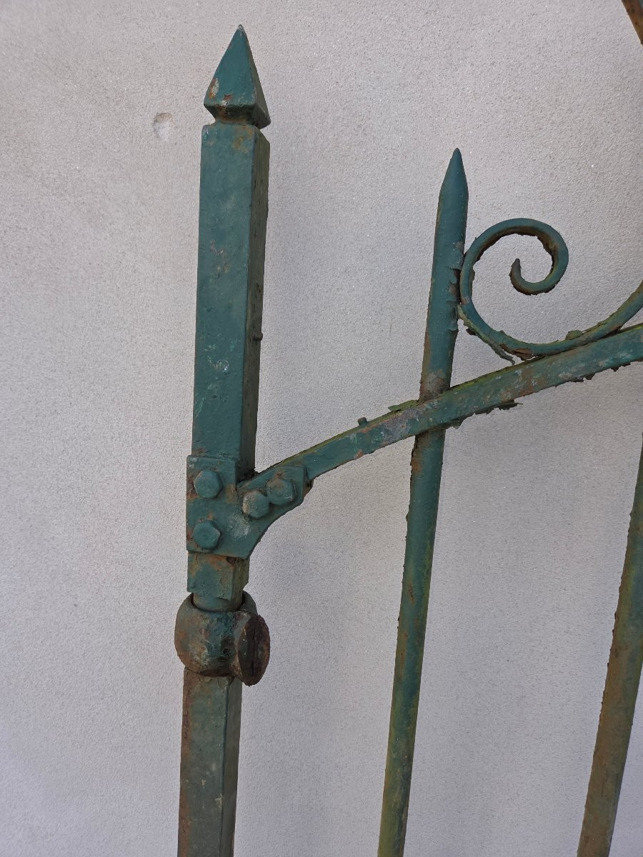 Grand portail en fer forgé fin 19eme-photo-7