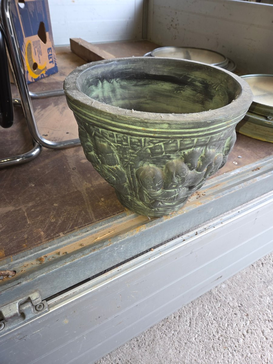 Cache pot en terre cuite des années 50 ( Francisco Figueras espagne)-photo-4