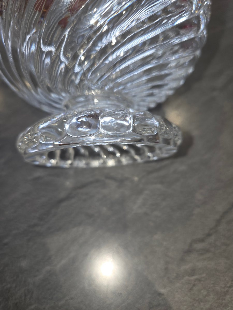 Sucrier en cristal de Baccarat modèle Bambou des années 60-photo-2