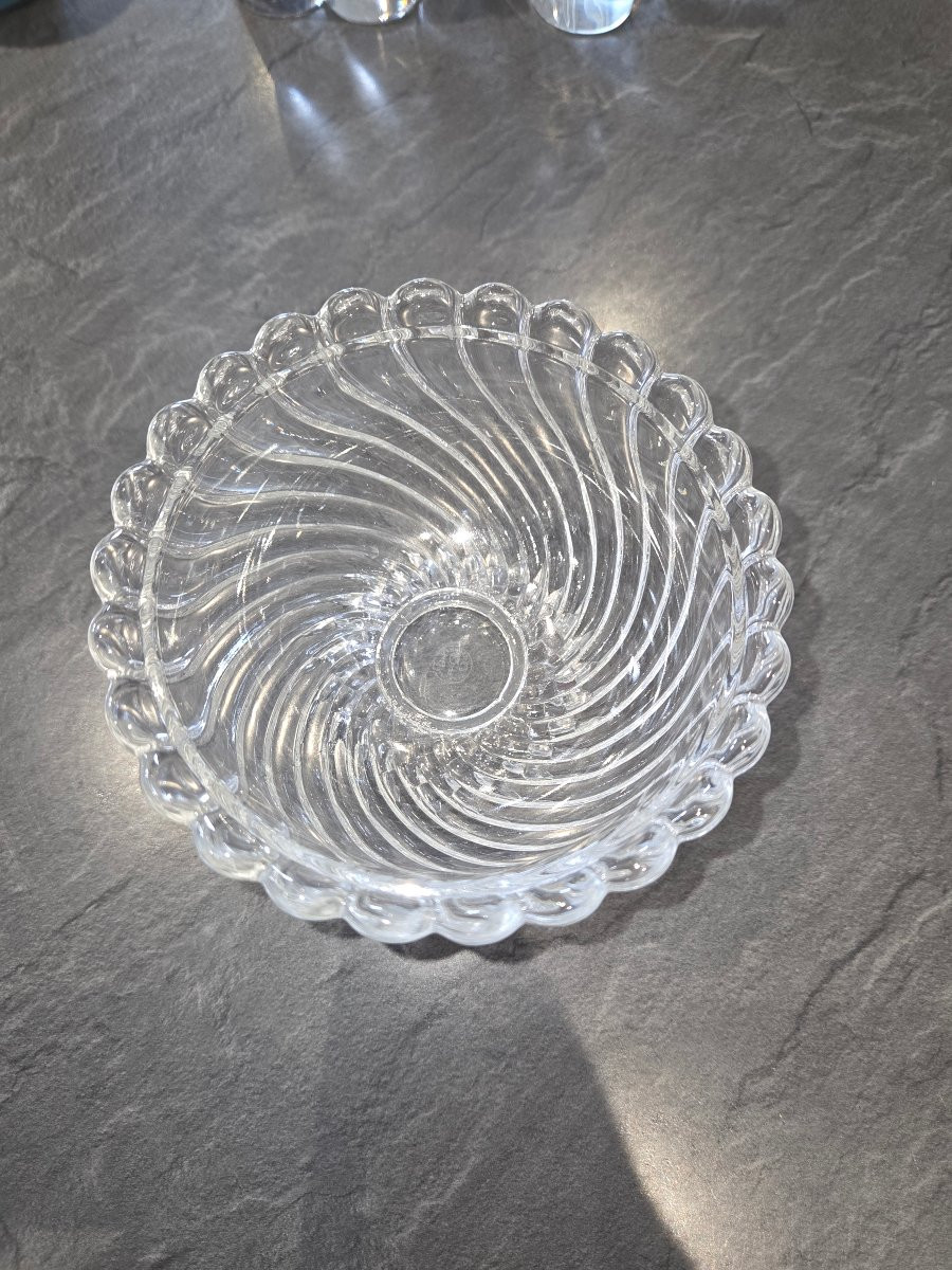 Sucrier en cristal de Baccarat modèle Bambou des années 60-photo-5