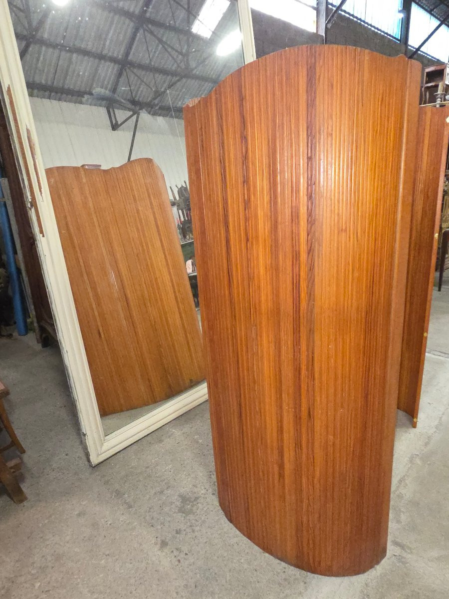 Large Pine Screen By Baumann, Dating From The 1950s-photo-3