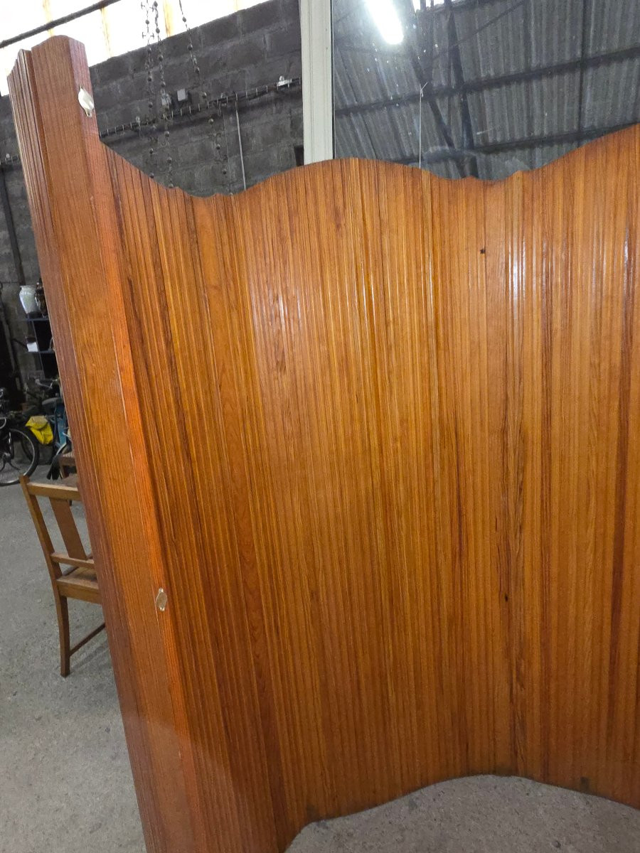 Large Pine Screen By Baumann, Dating From The 1950s-photo-3