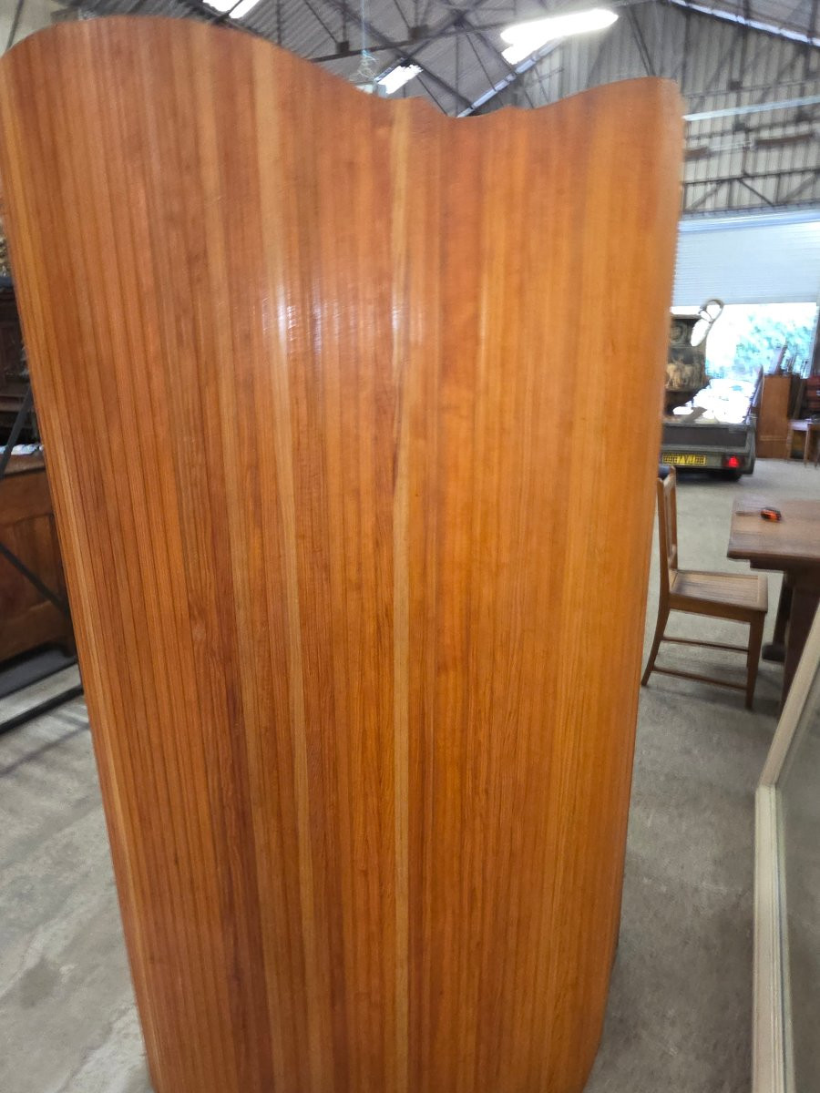 Large Pine Screen By Baumann, Dating From The 1950s-photo-5