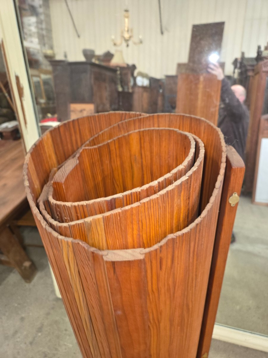 Large Pine Screen By Baumann, Dating From The 1950s-photo-6