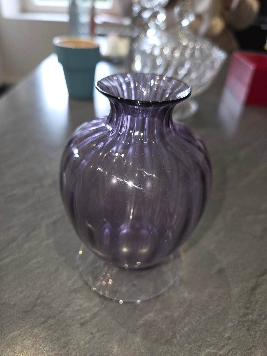 Baccarat Crystal Vase, Amphora Model, From The 1970s-photo-2