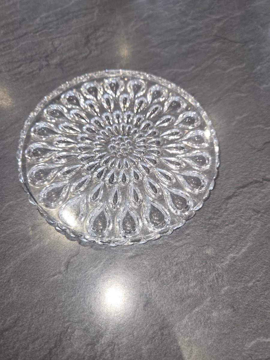 2 dessous de bouteille en cristal de Baccarat modèle aux gouttes des années 60-photo-2