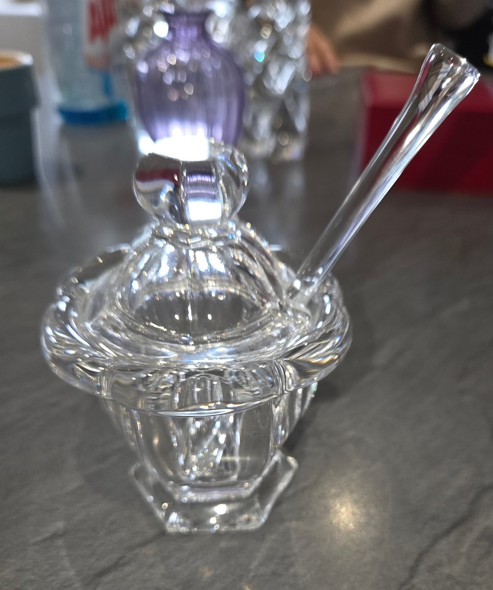 Moutardier en cristal de Baccarat modèle Harcourt des années 70/80