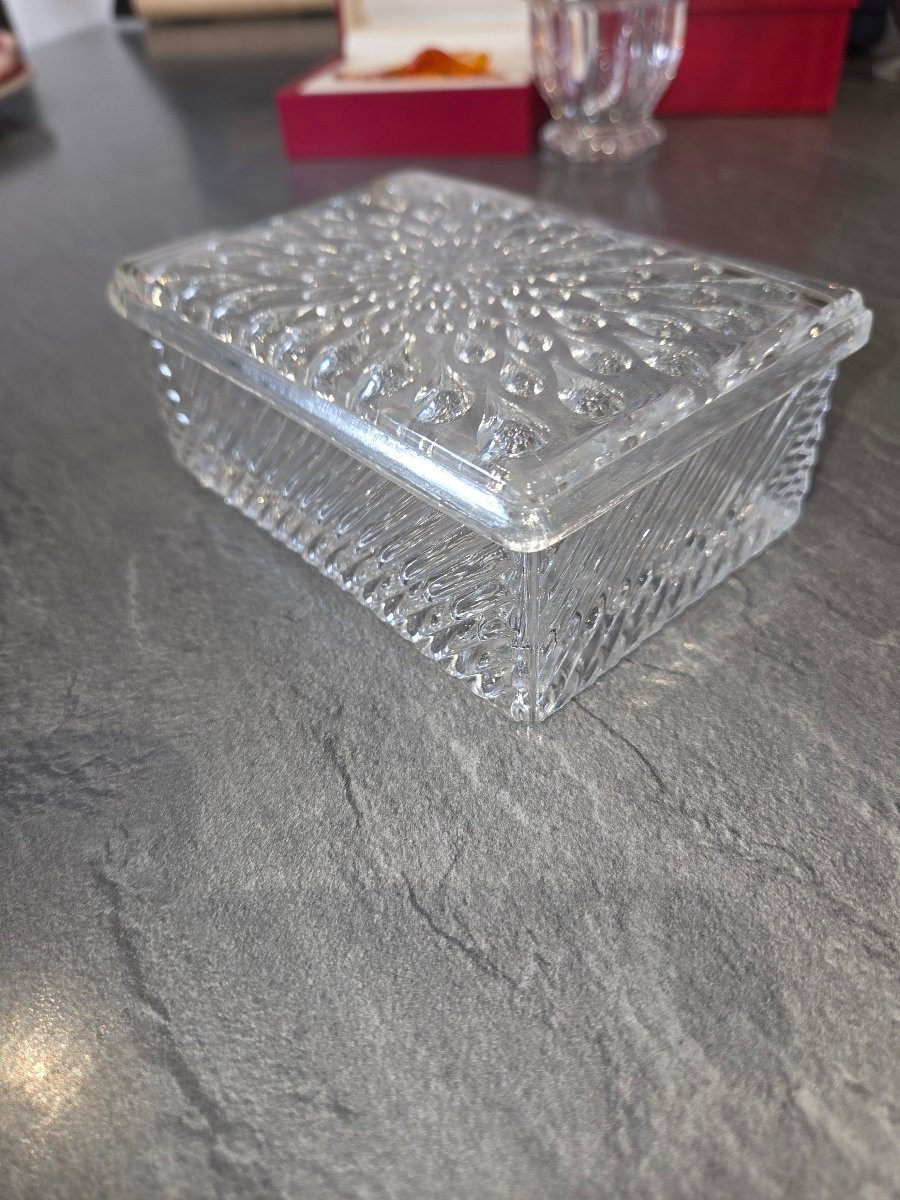 2 Baccarat Crystal Boxes, Drop Pattern, From The 1960s-photo-1