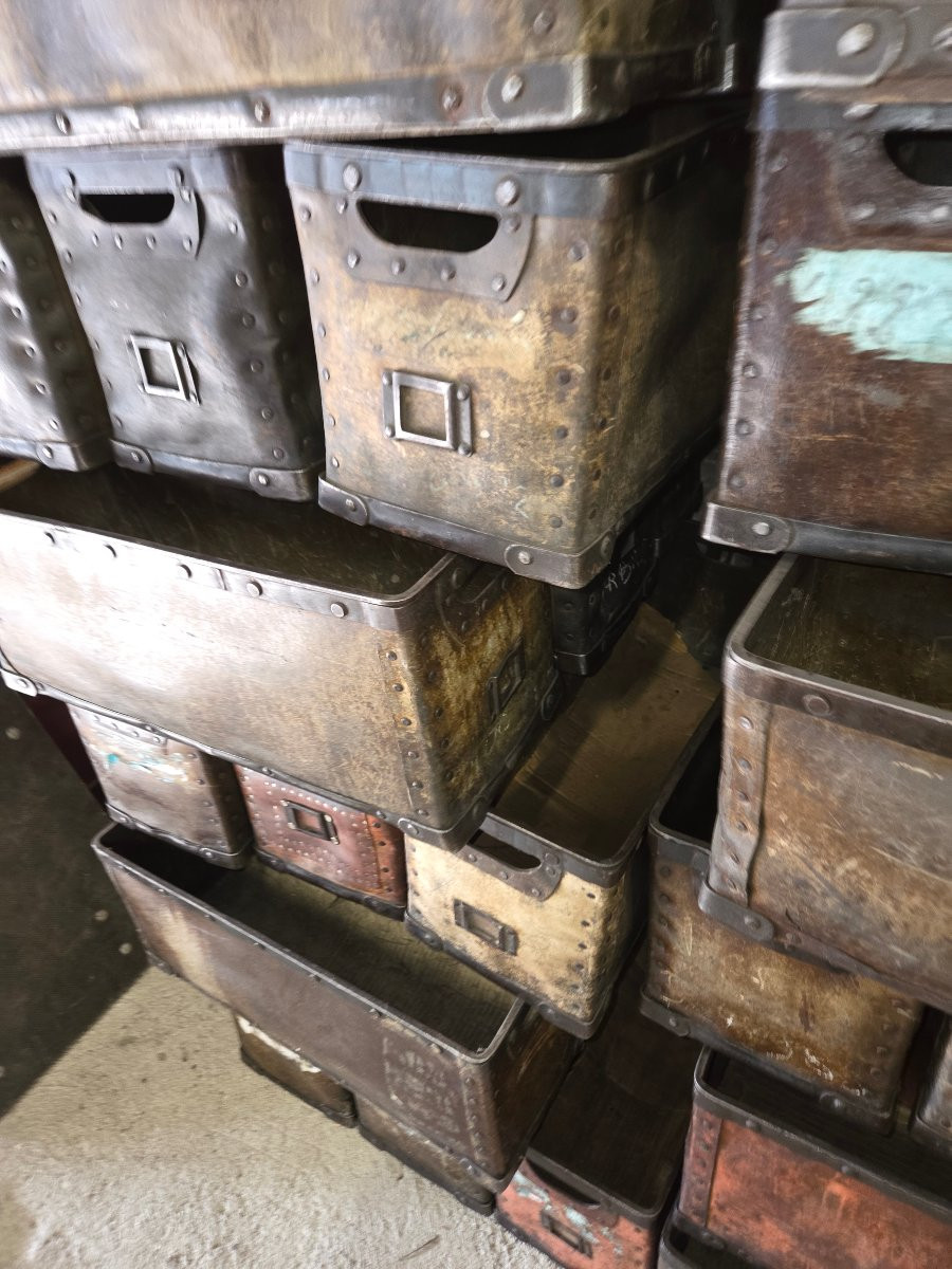 Lot Of 40 Spinning Crates From The 1950s-photo-1