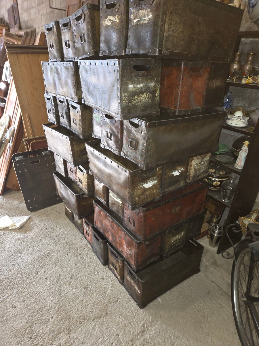 Lot Of 40 Spinning Crates From The 1950s-photo-2