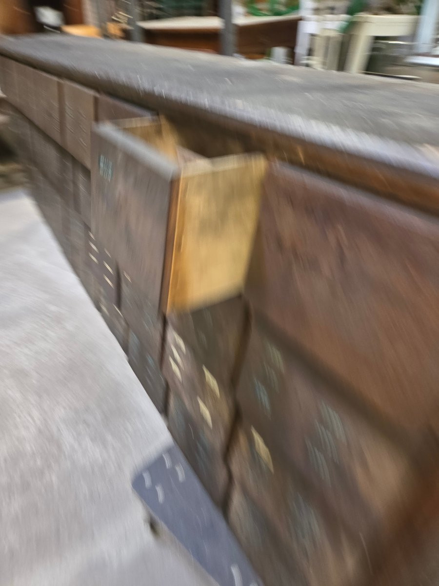 Meuble de quincaillerie a 40 tiroirs du debut 20eme -photo-4