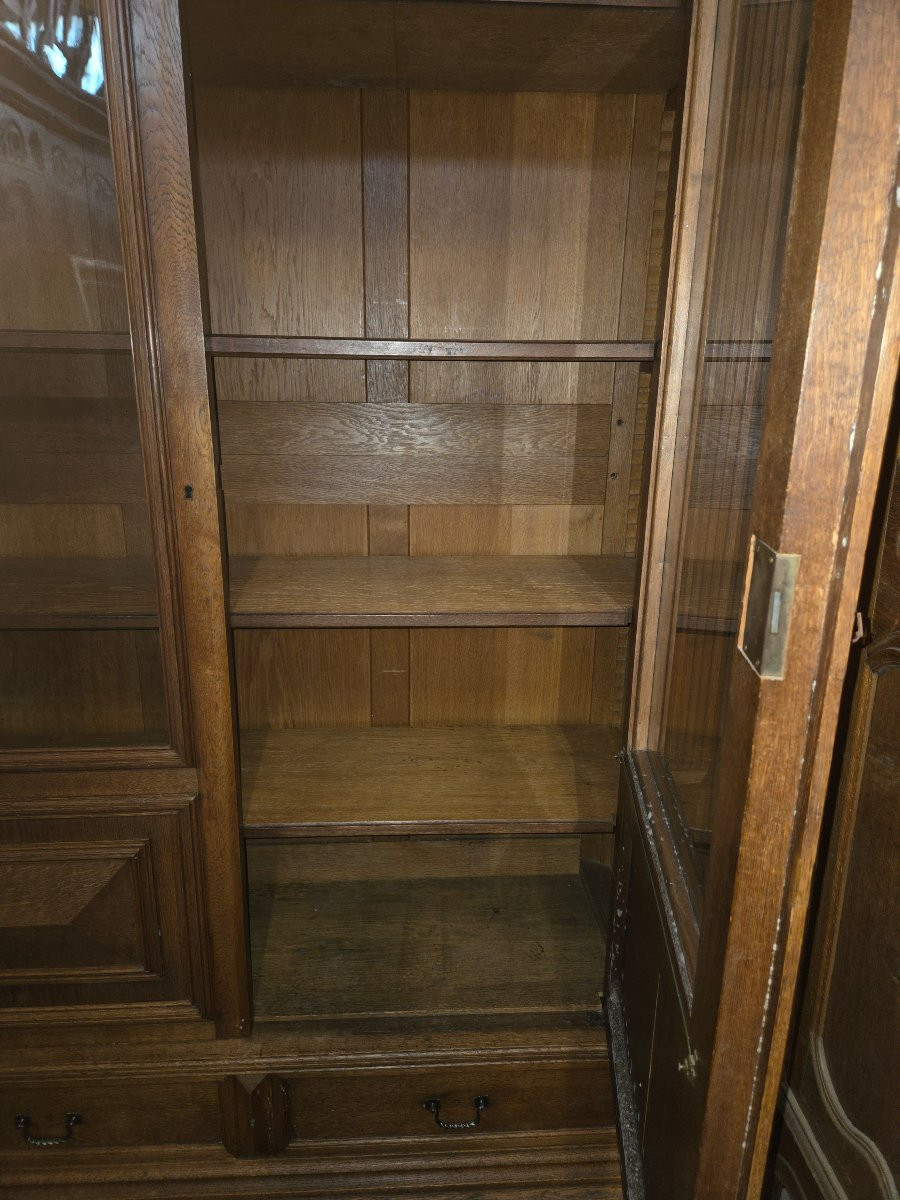 1920s Oak Bookcase In The Louis XIII Style -photo-5
