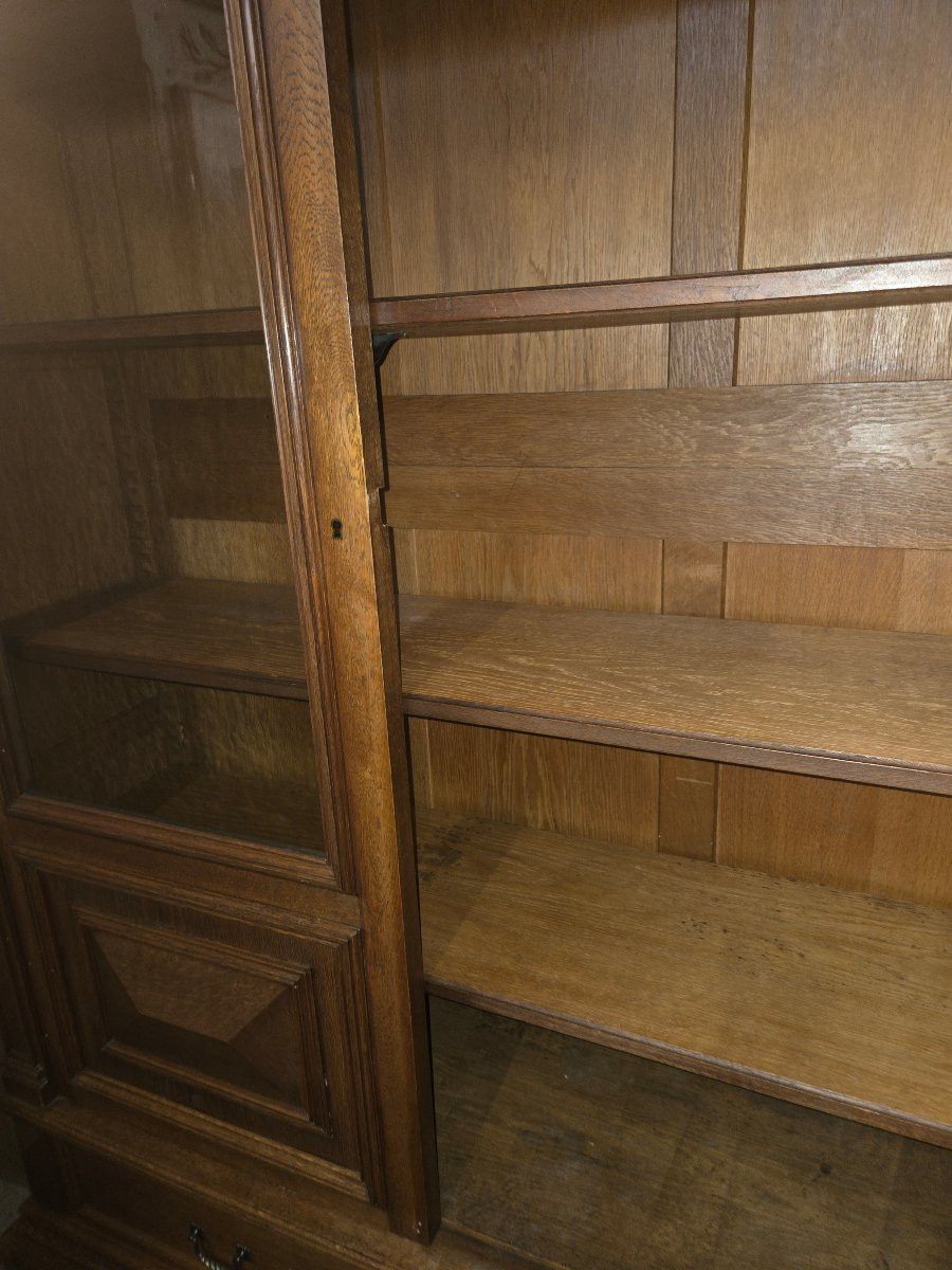 1920s Oak Bookcase In The Louis XIII Style -photo-6