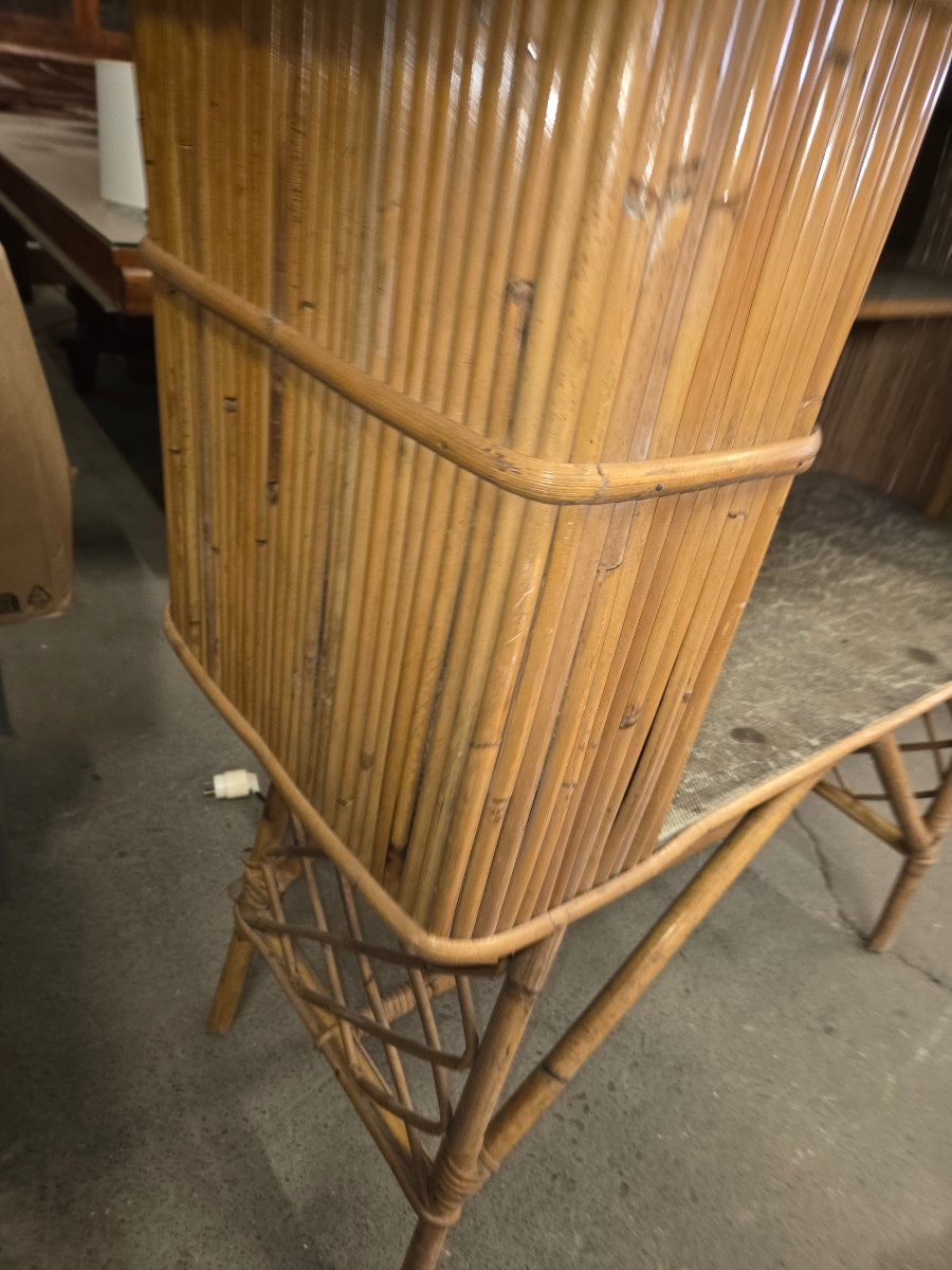 Bar en rotin Des années 60-photo-2