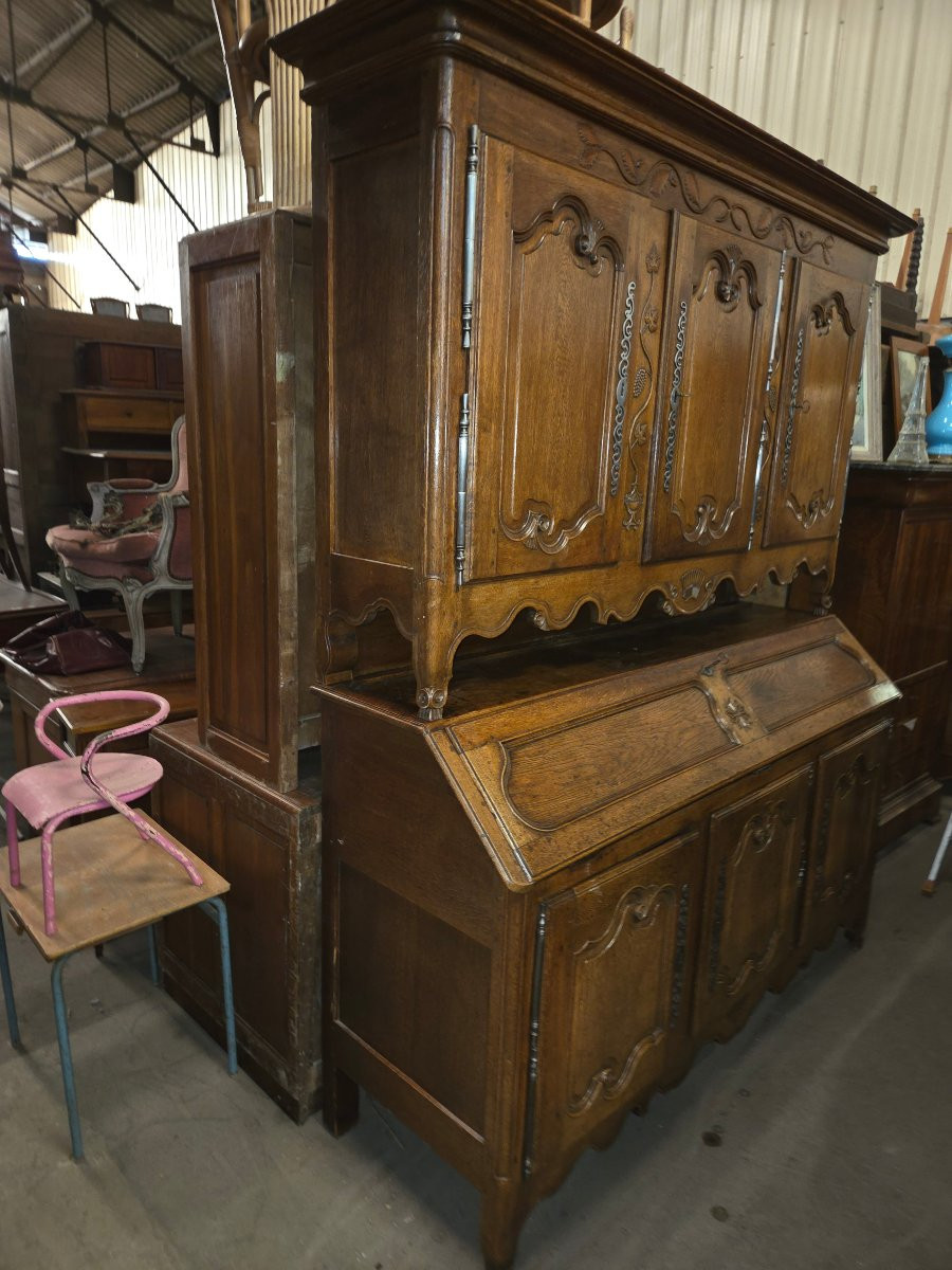 Buffet scriban lorrain debut 19ème en chêne -photo-1