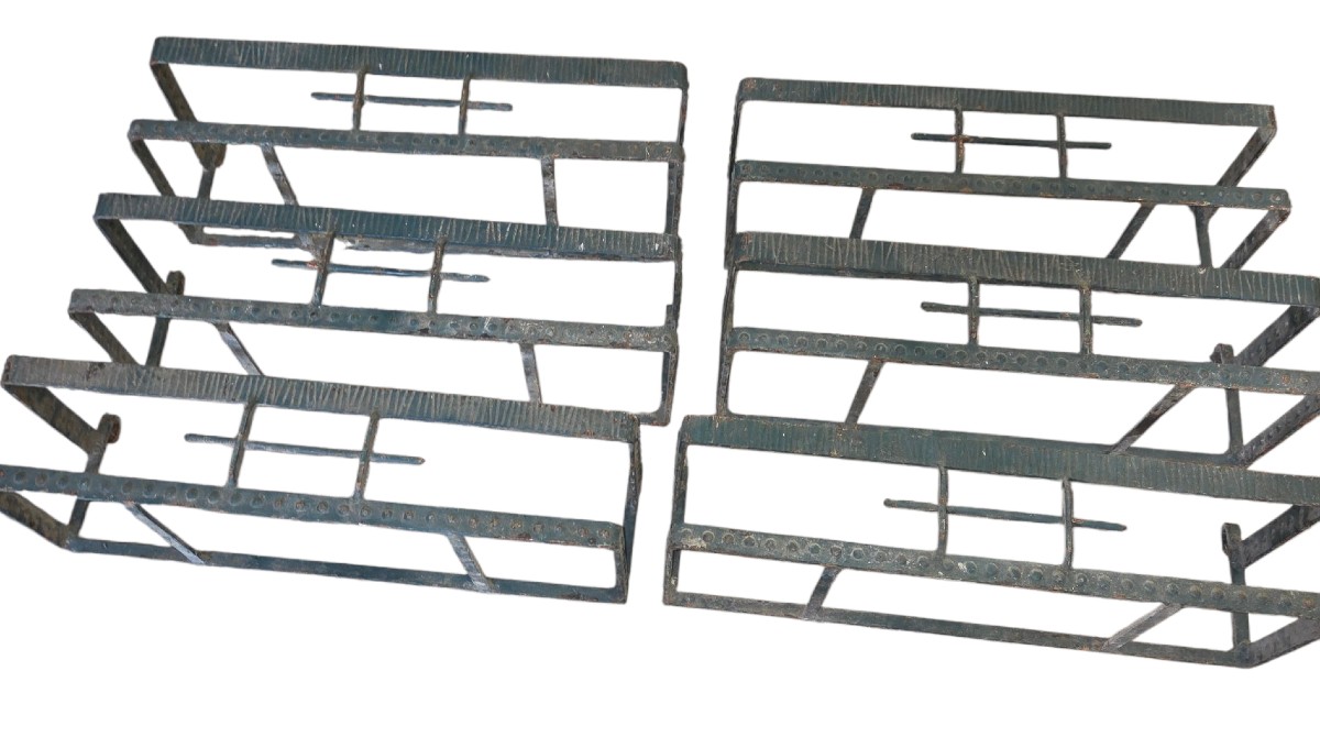 6 Art Deco Wrought Iron Jardiniere Supports From The 1930s From An Art Deco House In Nancy