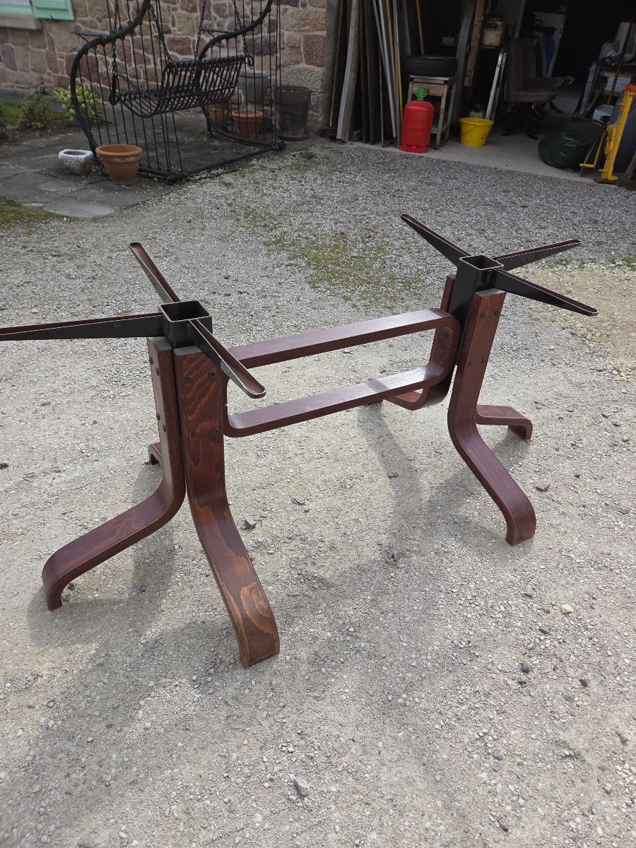 Scandinavian Table And 6 Swivel Chairs From The 70's-photo-7