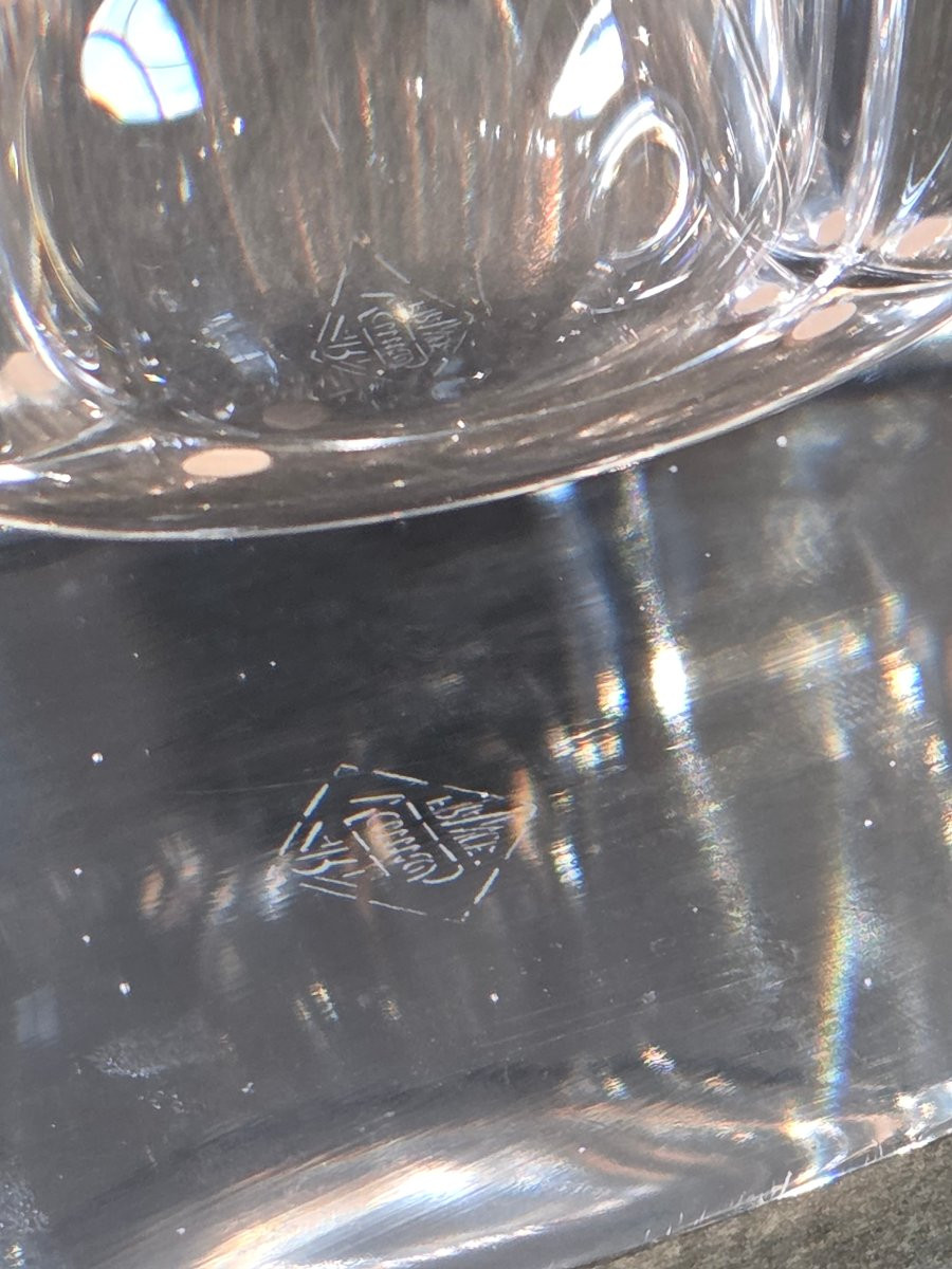 Grand vase en cristal des années 50 de Vannes le Chatel-photo-2