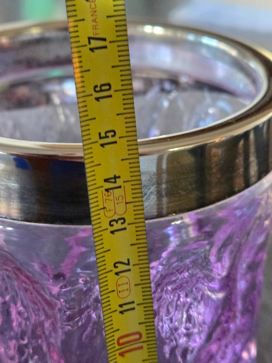Alexandrite Glass Ice Bucket 60s Purple-photo-6