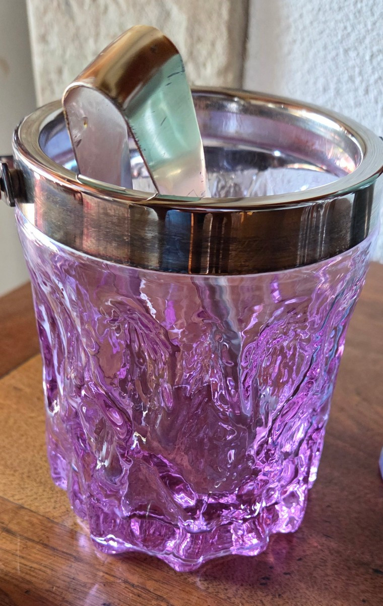 Alexandrite Glass Ice Bucket 60s Purple