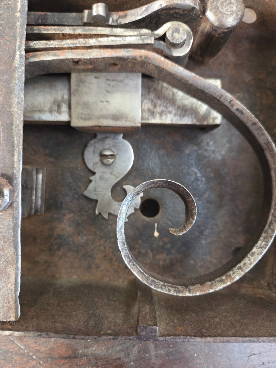Antique Lock And Key From A Château In The Southern Vosges Region, Late 18th Century.-photo-8