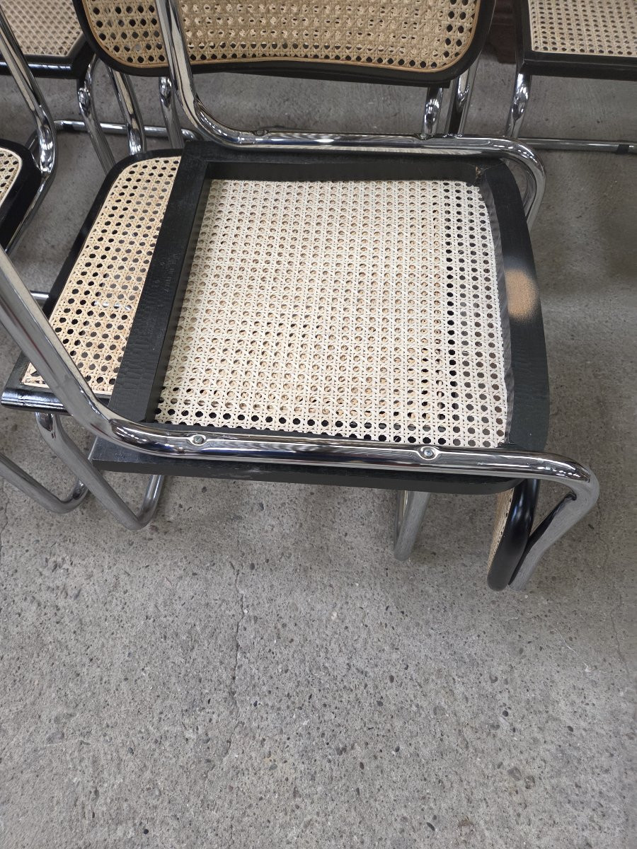 Set Of 1 B34 Armchair 11 Marcel Breuer B32 Cesca Chairs From A Factory Meeting Room-photo-6