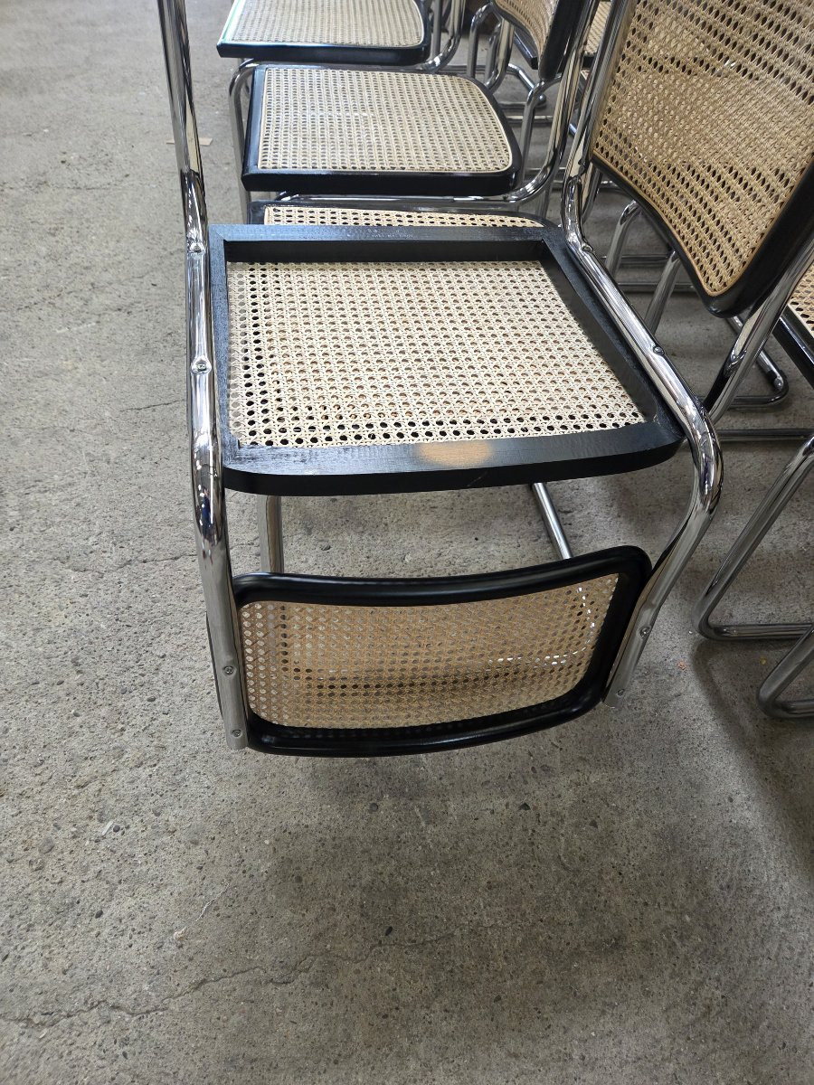 Set Of 1 B34 Armchair 11 Marcel Breuer B32 Cesca Chairs From A Factory Meeting Room-photo-8