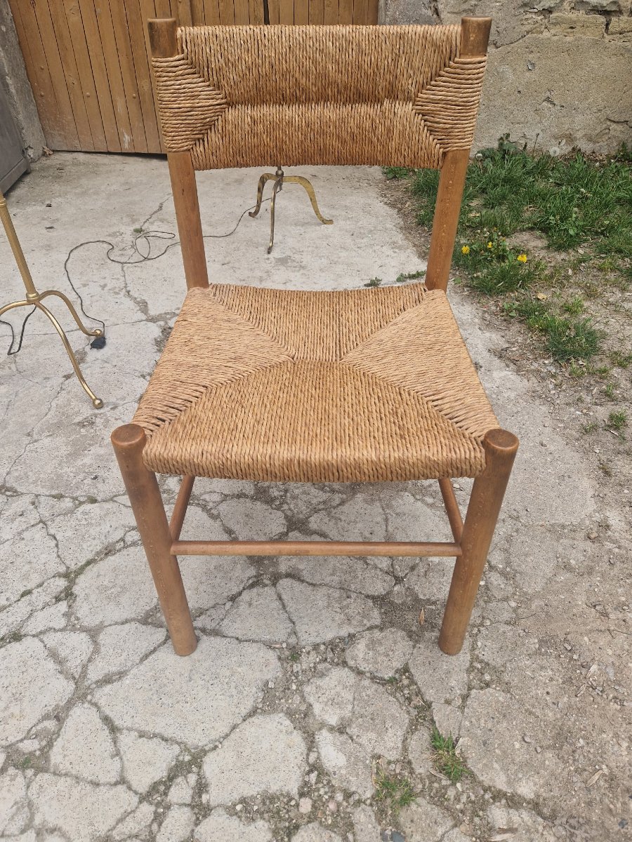 Suite de 6 chaises Dordogne de Charlotte Perriand  acheté en 1968-photo-1