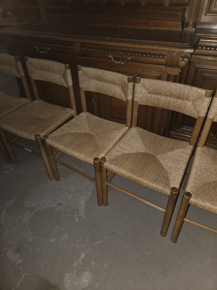 Suite de 6 chaises Dordogne de Charlotte Perriand  acheté en 1968-photo-4