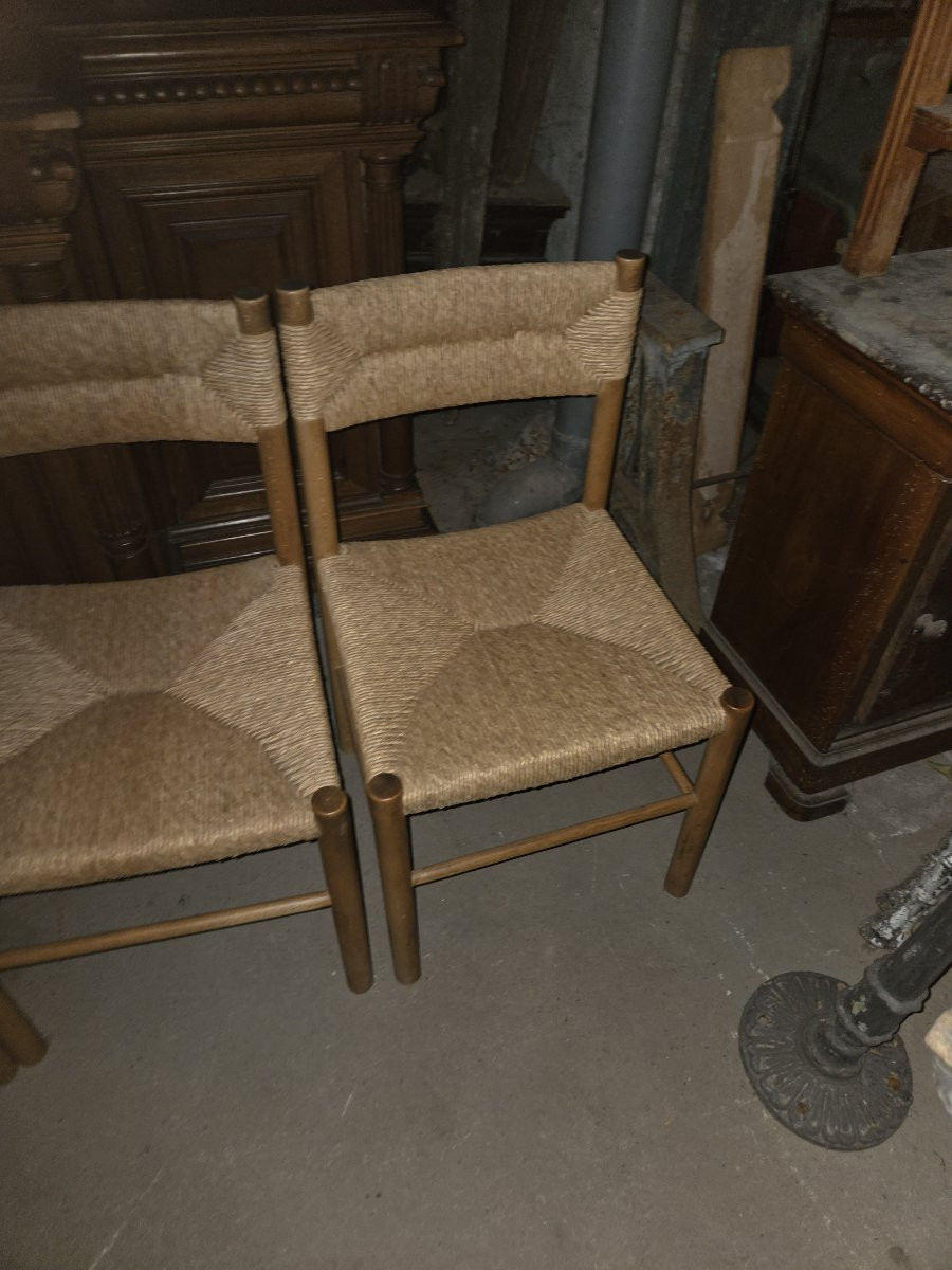 Suite de 6 chaises Dordogne de Charlotte Perriand  acheté en 1968-photo-5