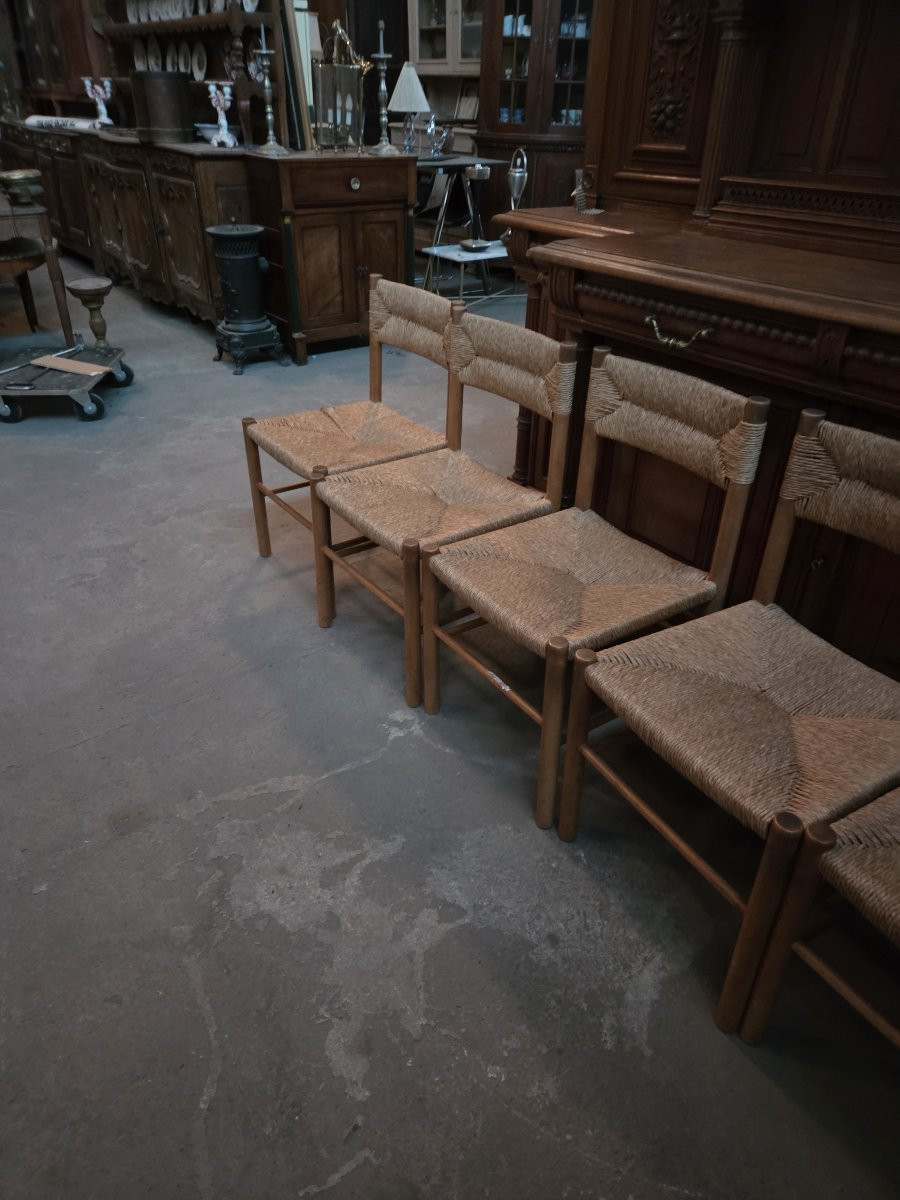 Suite de 6 chaises Dordogne de Charlotte Perriand  acheté en 1968-photo-6