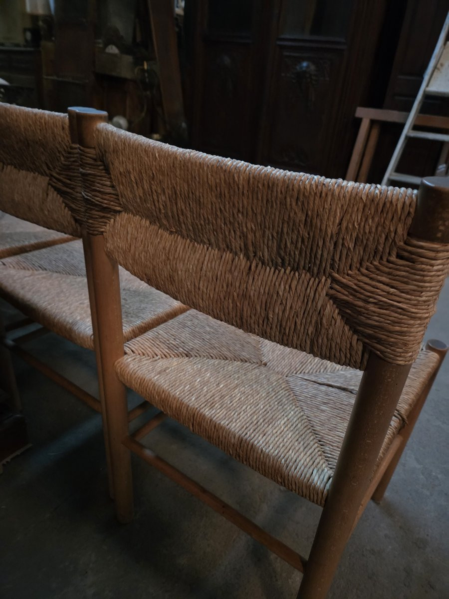 Suite de 6 chaises Dordogne de Charlotte Perriand  acheté en 1968-photo-8
