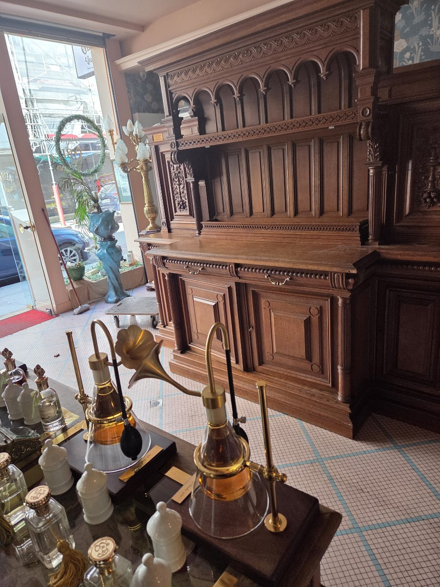 Very Large Renaissance-style Presentation Sideboard In Oak, Early 1900s-photo-6