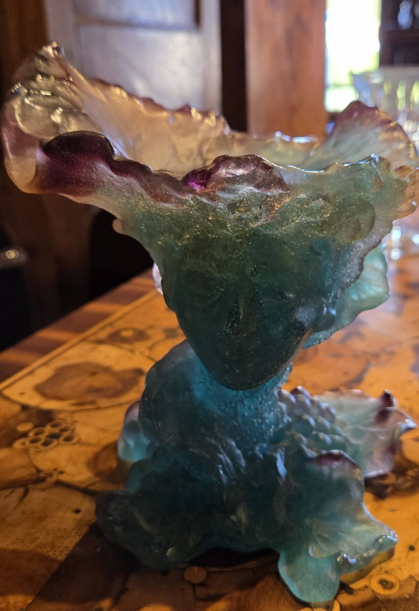 Pietement Daum en pâte de verre  modele Bacchus 