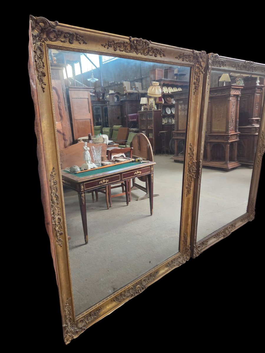 Pair Of Napoleon III Mirrors Can Be Set Horizontally Or Vertically-photo-2