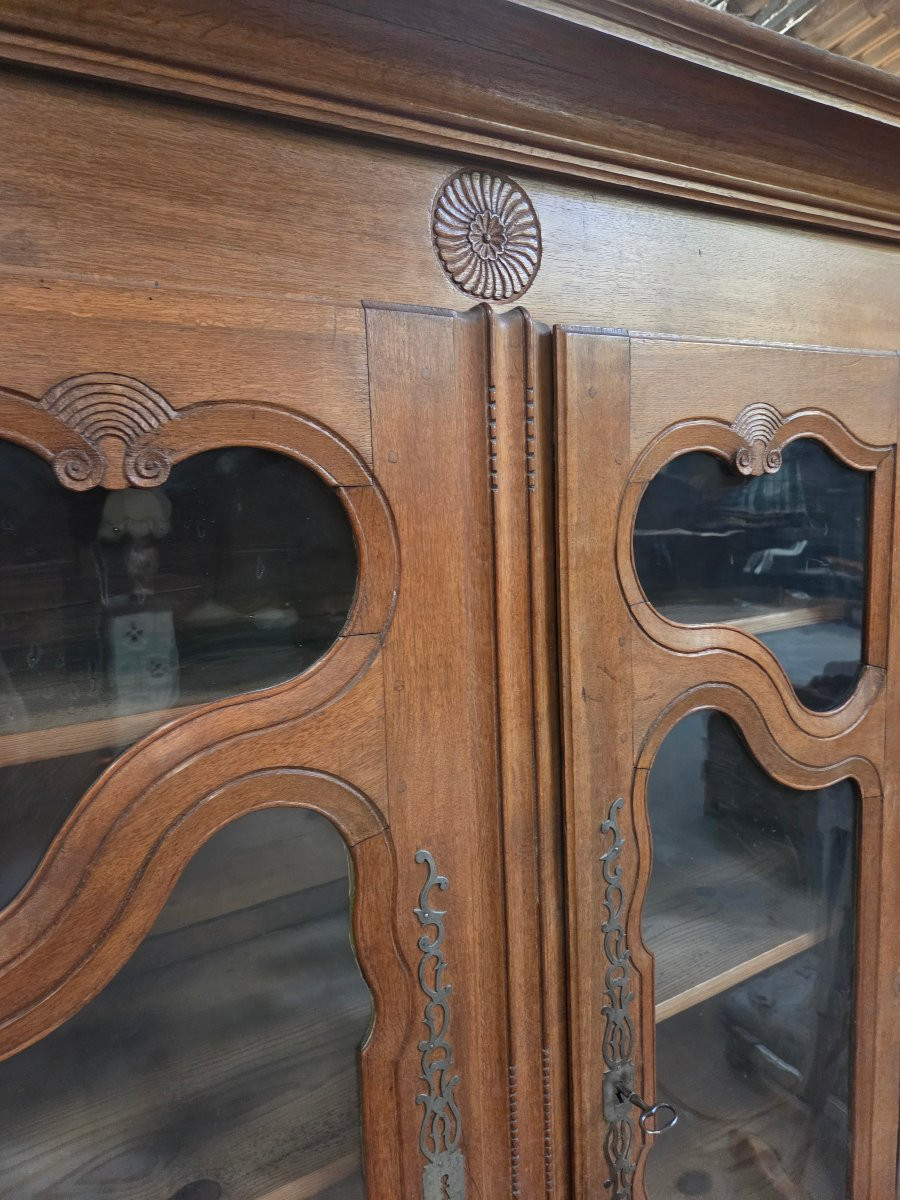 Vosgian Oak Armoire From The 1st Part Of The 19th Century Converted Into A Bookcase-photo-2