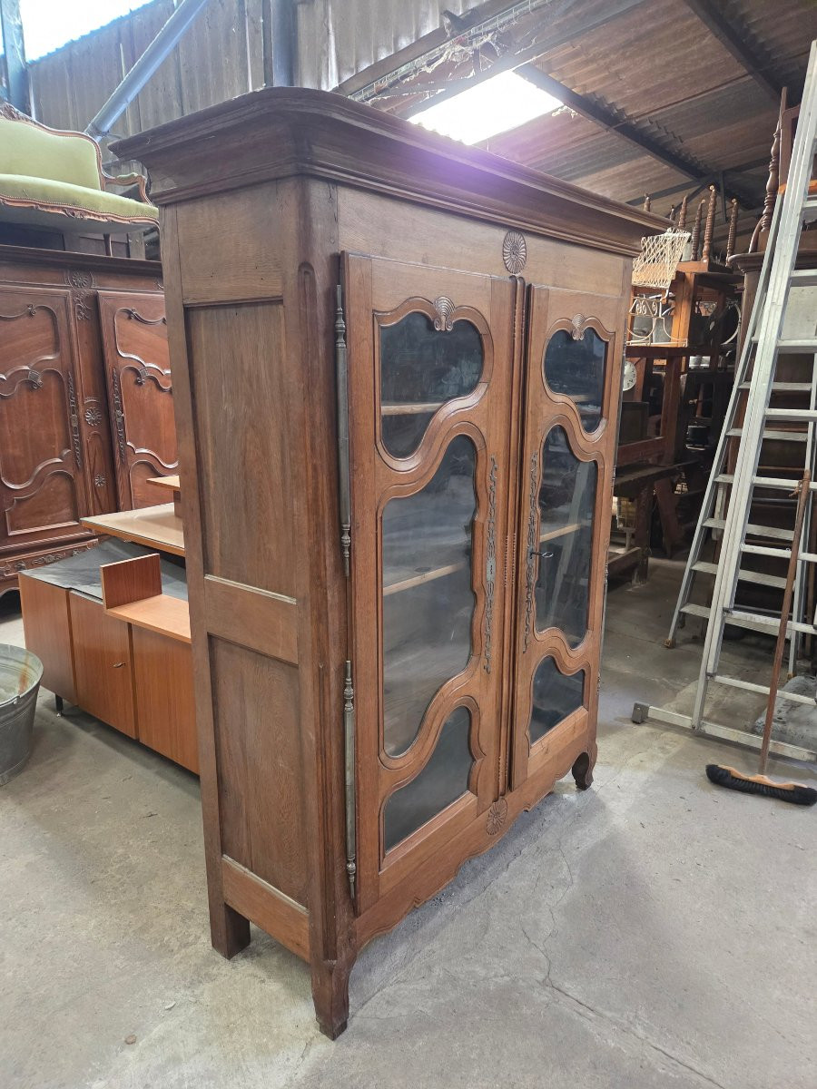 Vosgian Oak Armoire From The 1st Part Of The 19th Century Converted Into A Bookcase-photo-5