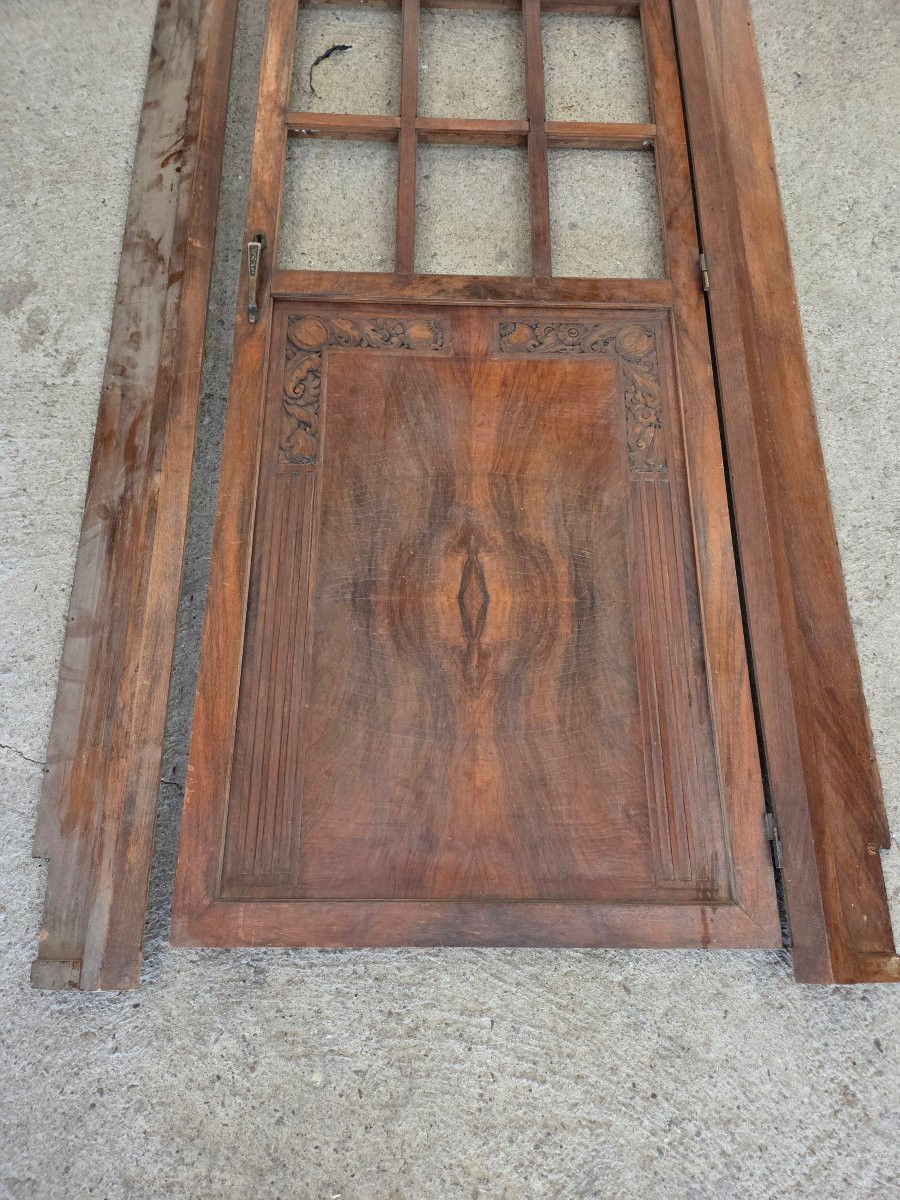 Art Deco Walnut Examination Door From A House In The Saurupt District Of Nancy-photo-1