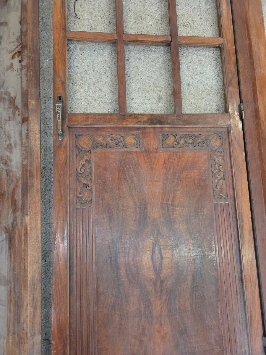 Art Deco Walnut Examination Door From A House In The Saurupt District Of Nancy-photo-4
